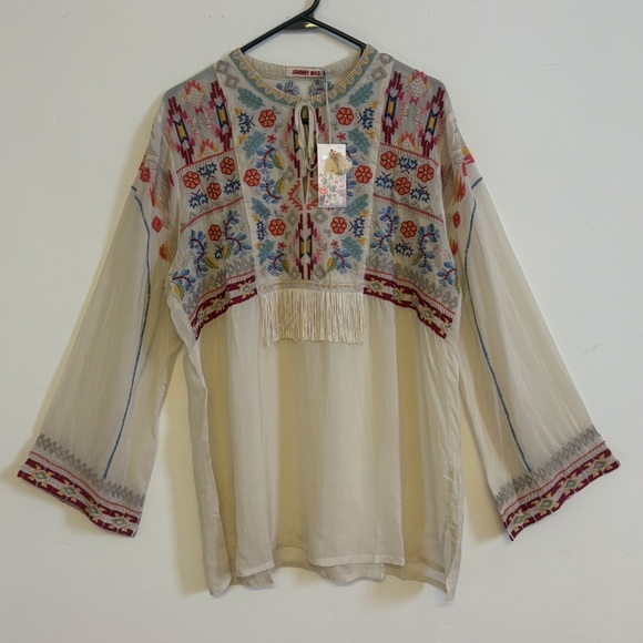 Johnny Was CORIANDER TUNIC-KAREN Women's 100% Cupra
Rayón Size Large - Picture 3 of 11